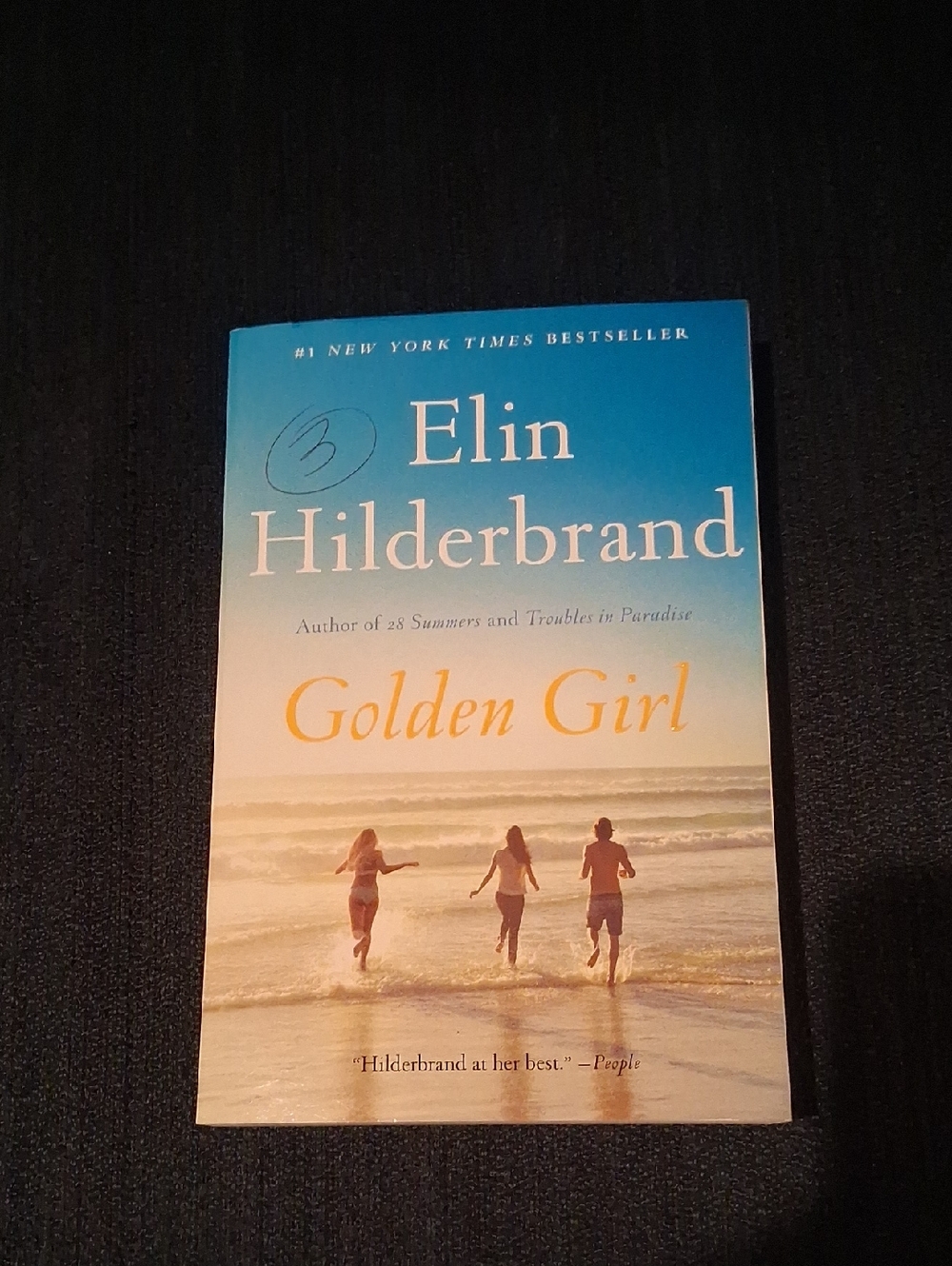 Elin Hilderbrand "Golden Girl" Paperback Book - Blue & Gold Cover
